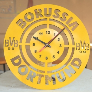 Đồng Hồ Gỗ Treo Tường Borussia Dortmund - 